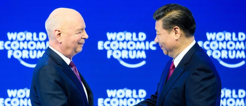 Klaus Schwab with Xi Jinping